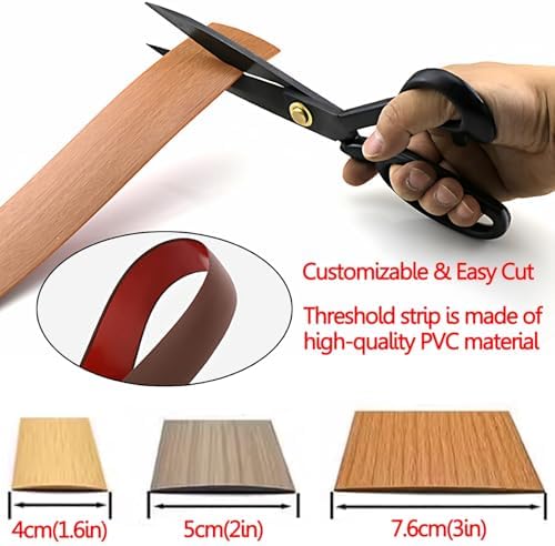 Self Adhesive Floor Transition Strip,Non-Slip Waterproof Laminate Floor Cover Trim Strips for Joining Tile Gaps, Carpet, Threshold(Natural,5cmx1.0m)
