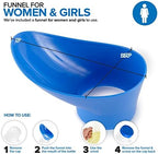 Unisex Urinal Bottle (2 Pack) - Portable Urinal for Women & Men - Female Urinal with Lid - 32 Oz Female Urination Device - Women Pee Funnel Cup for Emergency, Travel, Car & Camping - Stock Your Home