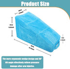 Sexysamba Arm Pillow Arm Elevation Pillow with 5 Pockets for Post Surgery Support Pillow for Elbow Arm Rest Wedge Pillow Shoulder Surgery Pillow with Removable Non-Slip Bottom Pillow Case - Blue