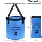 YUMQUA Collapsible Bucket 5 Gallon, Multifunctional Portable Folding Bucket Water Container Wash Basin for Camping Fishing Hiking Traveling Backpacking Outdoor Survival Gardening Car Washing