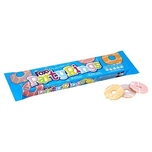 Fox's Iced Party Rings - 125g - Pack of 8 (125g x 8)