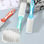 4Pcs Laundry Scrub Brush Cleaning Tool, with Long Handle Very Soft Bristle Cleaning Brush for Clothes Shoes Delicate Fabric (Blue Green Pink Orange)