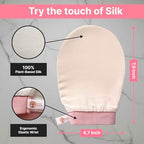 Vegan Silk Exfoliating Gloves Set (2 Pack) – Korean Spa Body Scrubber Mitt for Dead Skin & Ingrown Hair | Gift for Smooth Glowing Skin