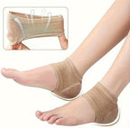 4 Pairs Silicone Heel Protectors for Cracked Heels, Heel Spurs, Plantar Fasciitis - Gel Heel Pads, Unisex-Black
