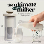 Vegan Milker MylkMaster Zero Waste - Plant and Nut Milk Maker - Manual Plant Strainer for Creamier Homemade Nutmilk, Nut Milk Bag, Almond, Soy, Oat Milk, Whole Bean Coffee Maker