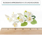 Cherry Blossom Sugar Flower Spray – Gumpaste Flowers for Cakes – Handmade Cake Decorations – Sakura Floral Topper – Sugar Flowers for Wedding & Birthday Cakes - White, 1 Count by Global Sugar Art