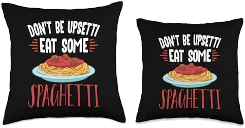 Dont Be Upsetti Eat Some Spaghetti Cooking Utensils Pasta Throw Pillow