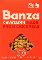 Banza Cavatappi Pasta from Chickpeas - Gluten Free, High Protein, and Lower Carb Protein Cavatappi Chickpea Pasta - 8oz (Pack of 5)