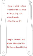 piklip Reusable Dental Floss Holder - Innovative Double-Handle Design for Easy Cleaning and Eco-Friendly Oral Care with 164ft (50m) Comfort Mint