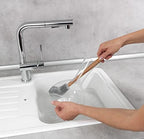 WENKO Washing Brush, Silicone, Gray, 30 x 4.5 x 4.5 cm
