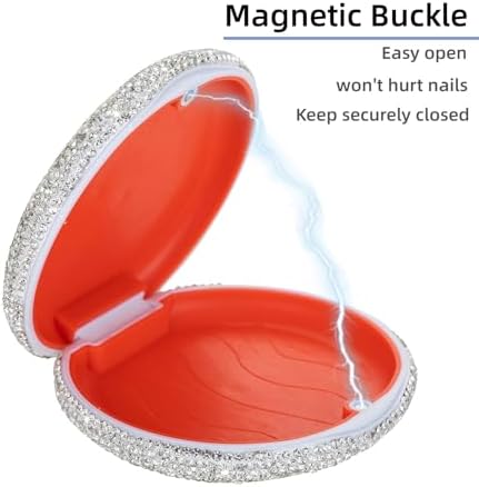 Retainer Case Cute Mouse Guard Case Slim Aligner Case Compatible with Invisalign Bling Night Guard Case Orthodontic Retainer Box Magnetic Denture Holder (Sliver)