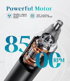 Nose Hair Trimmer for Men and Women, Type-C Rechargeable Precision Groomer with Double-Edged Blades, Painless & IPX7 Waterproof Design for Nose, Ears, Eyebrows and Facial Hair