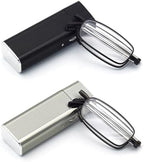 Folding Reading Glasses with Small Hard Case Clear Lenes Readers Easy Carry and Comfort