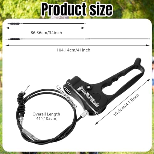 Brake Handle Replacement for Rollator Walker, Rollator Replacement Hand Brake with 41" Cable, Drive Rollator Replacement Parts for 4 Wheel Rolling Walker