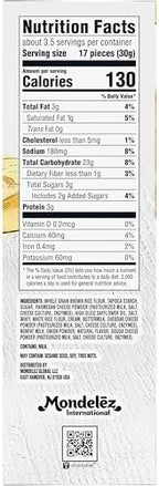 Good Thins Three Cheese Rice & Cheese Snacks Gluten Free Crackers, Bulk Snack Crackers, 6 - 3.5 oz Boxes