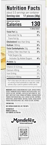 Good Thins Three Cheese Rice & Cheese Snacks Gluten Free Crackers, Bulk Snack Crackers, 6 - 3.5 oz Boxes