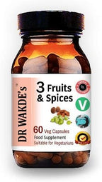 DR WAKDE'S 3 Fruits & Spices Capsules (60 Veg Caps, Digestive Support, Triphala and Trikatu, Ayurvedic Supplement, Vegan, Herbal, All Natural, Made in UK)