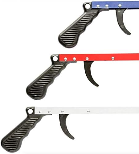 Sammons Preston Reacher, Red, 26 Inch, Grabber Reacher Tool, Lightweight Trash Picker Grabber & Garden Nabber, Handy Aluminum Picker Up Tool & Reaching Claw, Portable Reaching Assist & Dressing Tool