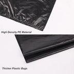Black Plastic T-shirt Bags 100 Pack 12.6'' x 6.5" x 21" Black Bag for Grocery Shopping Home Supermarket Restaurants