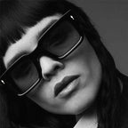 Thick Square Frame Glasses for Women Men Chunky Rectangle Non Prescription Blue Light Glasses Computer Eyeglasses