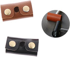 2 Pack Razor Protector Cover Shaver Safety Travel Case Blade Head Holder Double Edge Storage Leather Protective Sleeve Guard Sheath Accessories Fits Most Men Women Razors