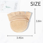 SooGree 2Pairs Toe Topper Half Socks - Ball of Foot Cushions, Forefoot Pads for Women No Show Socks