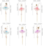 24PCS Ballerina Cupcake Topper Kit, Ballet Tutu Dancer with Slipper Picks for Little Girls Birthday, Baby Shower, Wedding Party Decorations（Colour）
