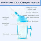 Leak-proof Straw Cup, Suitable for the Elderly, Bedridden Patients, Disabled/Dysphagia People (Blue)