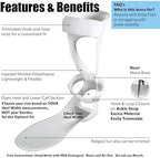 BraceOn AFO Swedish Drop Foot Stabilizer for Walking and Exercise, Drop Foot Braces for Men, AFO Brace & Foot Drop Braces, Foot Boot for Injured Foot, Men, Left