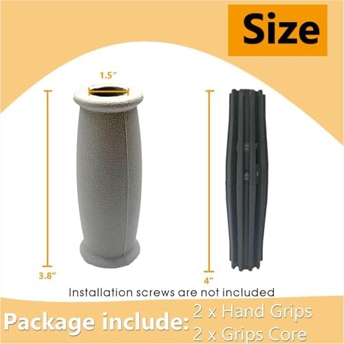 Crutch Solid Hand Grips Kit, Replacement Cushion Handles Medical Drive Cane Crutch Handgrips, 2 Pcs