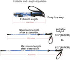 A ALAFEN Aluminum Collapsible Ultralight Travel Trekking Hiking Pole for Men and Women (Fits 5'3" - 6'2")
