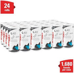 WypAll PowerClean L40 Cloths Extra Absorbent Wipes (05027), Bulk Paper Wipers, White (70 Sheets/Roll, 24 Rolls, 1,680 Sheet Total)