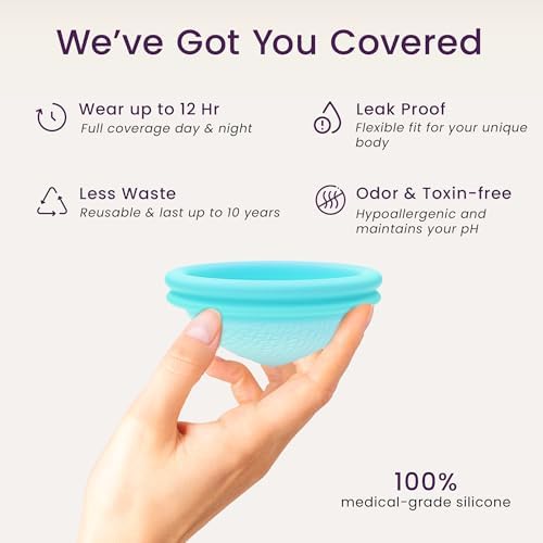 Ecoblossom Reusable Menstrual Disc - Set of 2 Menstrual Cup - Soft Period Disc for Women Designed with Flexible, Medical-Grade Silicone Period Cup (Large (Pack of 2), Magenta)