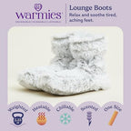 warmies Microwaveable House Slipper Boots for Women - Womens Shoe Sizes 6-10 - Comfy, Soft & Fuzzy Indoor Bootie Slipper with Backs & Memory Foam Soles - Cozy Warm Slip On Boots