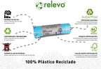 Relevo 100% Recycled Bin Liners, Heavy Duty 20L, 15 Bin Bags