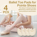JJUNW 2Pairs Ballet Dance Toe Pads, Toe Pads for Pointe Shoes, Pointe Shoe Toe-Pads Ballet Dance Shoe-Toe High Heels Toe-Caps Protector Accessories Foot Covers for Women Girls