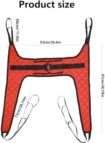 Fushida Lift Sling, Commode Patient Lift Slings Medical Transfer Sling for Patients Shower Bath, Large Toileting Sling, Lift Sling for Elderly Bariatric, Divided U Slings