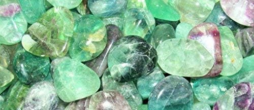 Natural Grade A Large Tumbled Rainbow Fluorite - Polished Authentic Wholesale Gemstones for Healing, Wicca, Reiki (1/2 Pound)