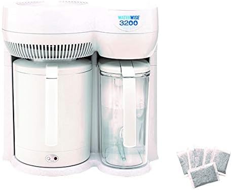 Waterwise 3200 w/ 6 Pack Filters - Produces 1 gallon of 100% pure steam distilled water in 4 hours