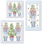 IHR Ideal Home Range Christmas Nutcracker Napkins Rosanne Beck - Disposable 3-Ply Paper Party Napkin Pack, Lunch Size 6.5" x 6.5", Blue Nutcrackers, 20-Count