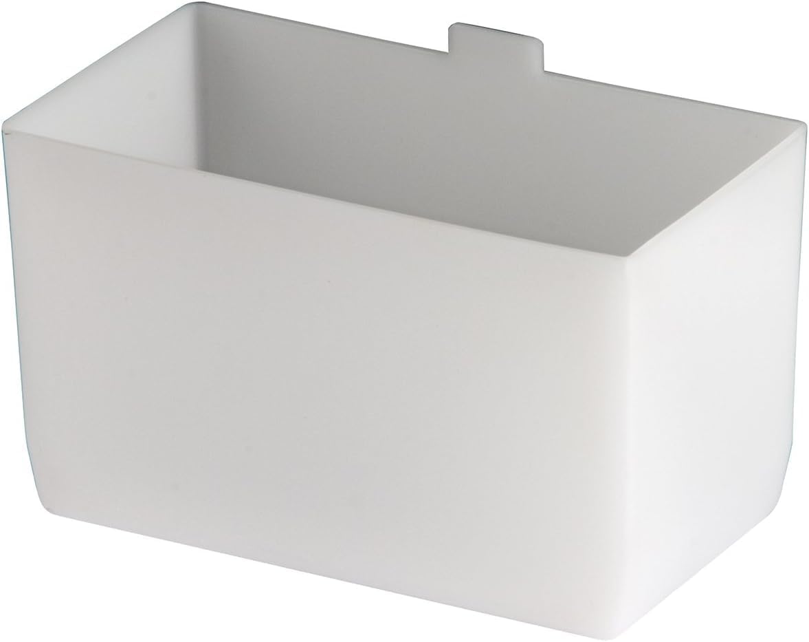 Akro-Mils 30102 Plastic Bin Cup Storage for Sorting Small Parts In Shelf Bins, (2-3/4-Inch x 5-Inch x 3-Inch), White, Case of 24