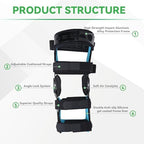 Orthomen Functional Knee Brace, for ACL MCL PCL Meniscus Ligament Sports Injuries, Adjustable Hinged ROM Orthopedic Knee Orthosis for Men & Women (XXL-Left)