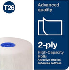 Tork High-Capacity Toilet Paper Roll White T26, Advanced, 2-Ply, 36 x 1000 sheets, 110292A