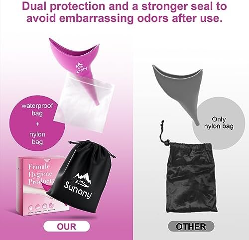 Female Urinal, Reusable Silicone Foolproof Women Pee Funnel Allows Women to Pee Standing Up,Women's Urinal is The Perfect Companion for Indoor Use