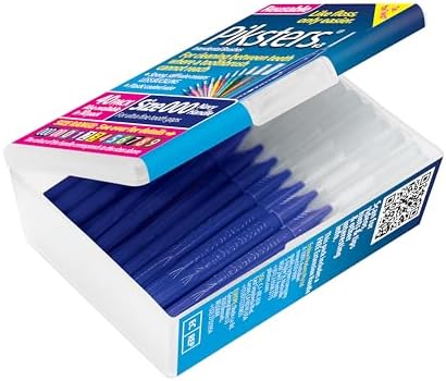 Piksters Interdental Brushes, 40 pk, Size 000, Interdental Tooth Brush for Extremely Tight and Fine Teeth Gaps, Gum Soft Bristles for Plaque Removal, Safe for Braces