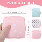 3PCS Pad Pouch for Women Period Bag Zippered Sanitary Napkin Storage Bag for Tampons Pads Menstrual Cup Pouches Portable Feminine Hygiene Organizer Tampon Holder Bags for Purse Travel Pouch