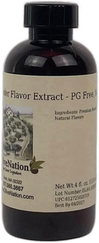 OliveNation Premium Lavender Extract from Natural Flavors, Light Floral Flavoring for Baked Goods, Beverages, Sauces, Non-GMO, Kosher, Vegan - 4 oz