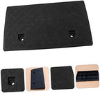 1pc Outdoor Use Slope Ramp Pad Pe Rubber Triangle Mat for Wheelchairs Vehicles and Heavy Loads Slip Design Black