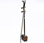 wood Erhu with Bow and Accessories round stick Erhu instrument major beginner Erhu complete set of national instruments (Wood spindle)