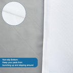 Waterproof Chair Pads for Incontinence Washable 22'' x 21'', 2 Pack Absorbent Seat Protector Pee Pads for Adults, Elderly, Kids, Toddler and Pets, Grey
